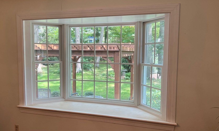 Rhode Island home with new energy-efficient window replacement