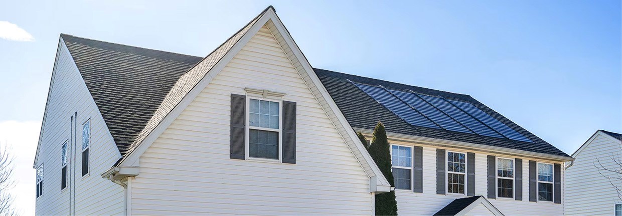 Residential solar roof installation