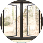 Black casement windows