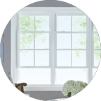 White double hung windows