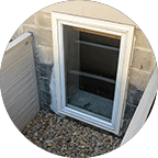 Hopper window in basement